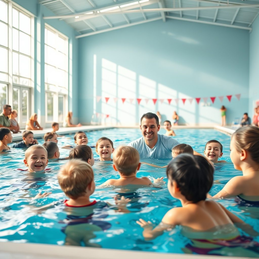 Family swimming lesson at Swim School