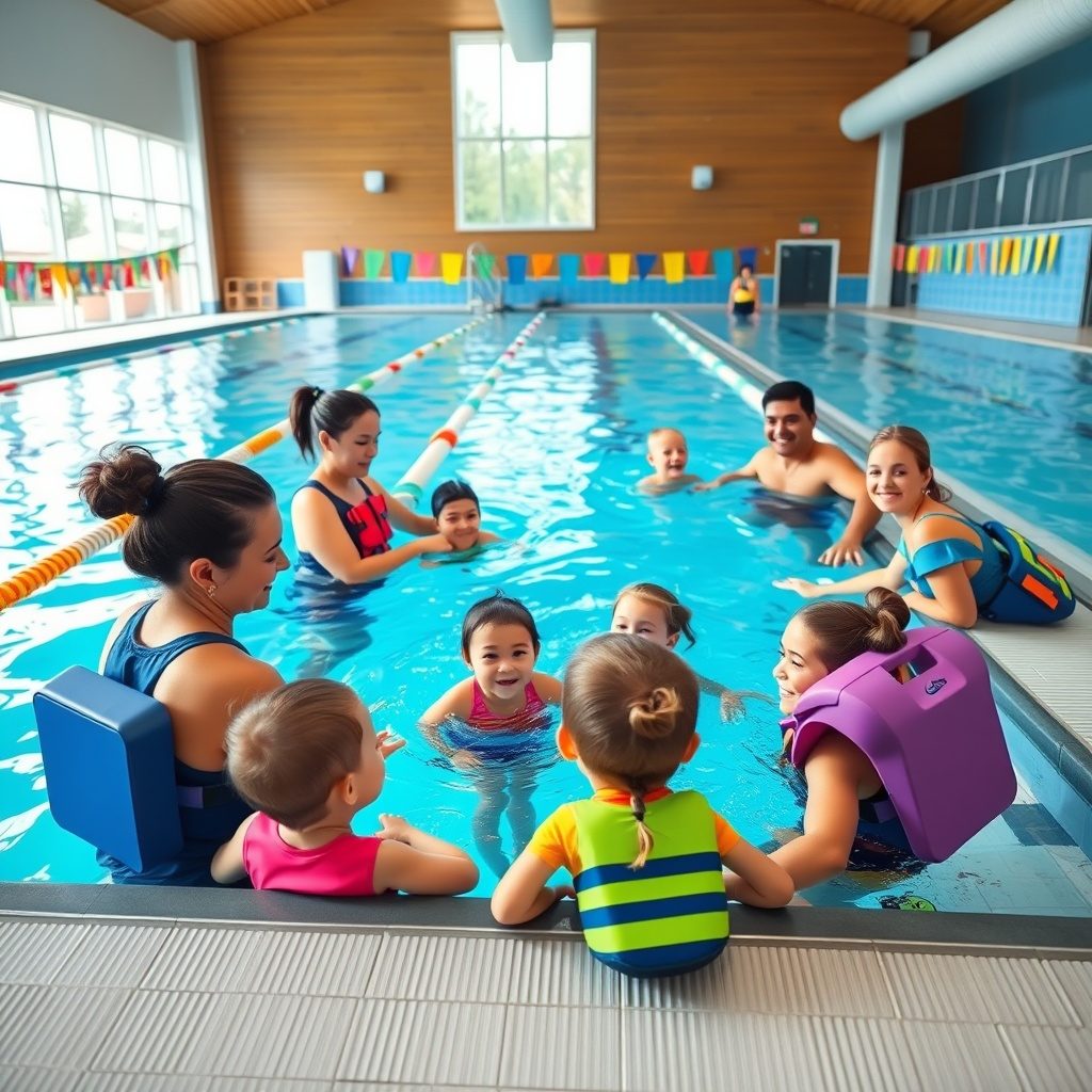 Happy swimmers at Swim School