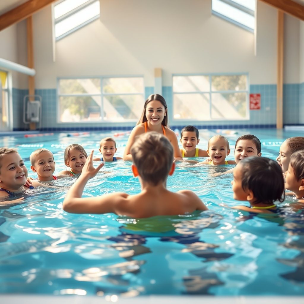Adult swimming coaching session